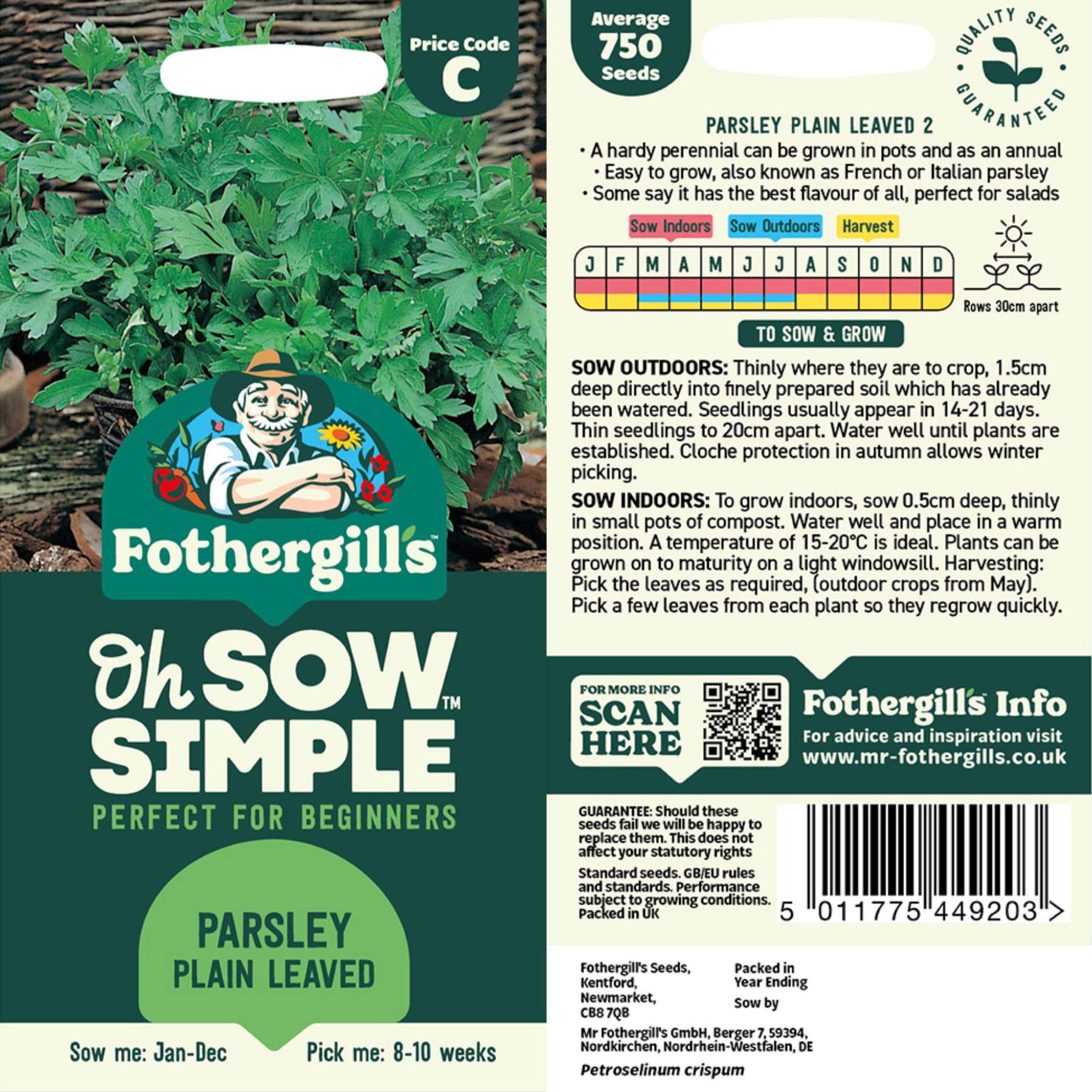 Parsley Plain Leaved Seed